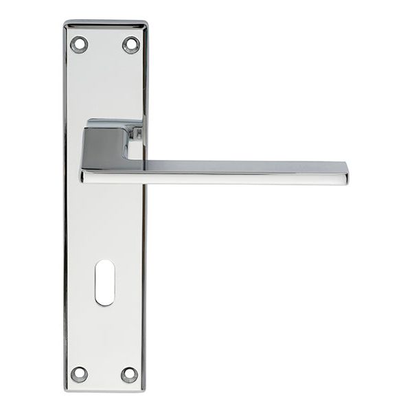 Serozzetta - Serozzetta Zone Lever on Lock Backplate - Polished Chrome - SZM034CP - Choice Handles