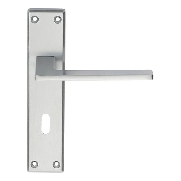 Serozzetta - Serozzetta Zone Lever on Lock Backplate - Satin Chrome - SZM034SC