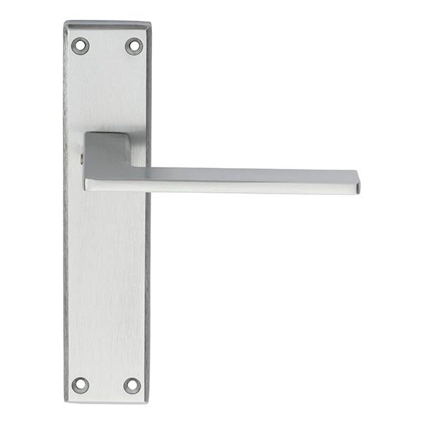 Serozzetta - Serozzetta Zone Lever on Latch Backplate - Satin Chrome - SZM035SC - Choice Handles