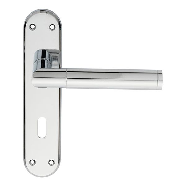 Serozzetta - Serozzetta Scope Lever on Lock Backplate - Polished Chrome - SZM044CP - Choice Handles