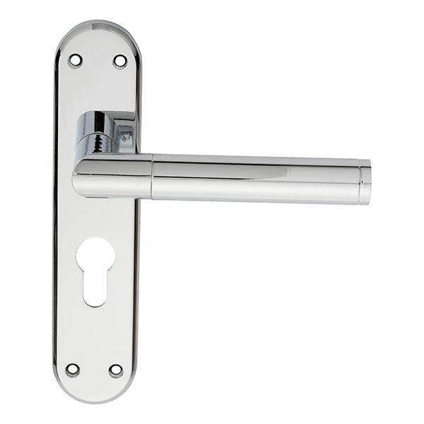 Serozzetta - Serozzetta Scope Lever on Euro Lock Backplate - Polished Chrome - SZM044YCP - Choice Handles