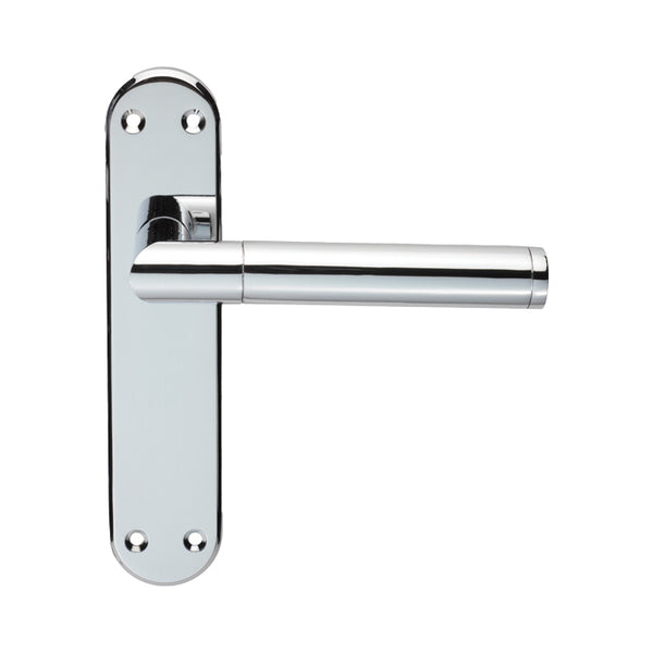 Serozzetta - Serozzetta Scope Lever on Latch Backplate - Polished Chrome - SZM045CP - Choice Handles