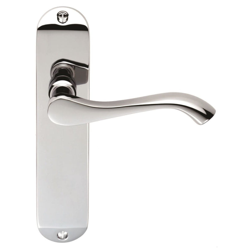 Serozzetta - Serozzetta Lever on Latch Backplate - Polished Chrome - SZM132CP - Choice Handles