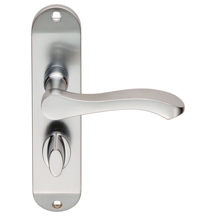 Serozzetta - Serozzetta Lever on Bathroom Backplate - Satin Chrome - SZM133SC - Choice Handles