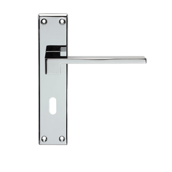 Serozzetta - Serozzetta Equi Lever on Lock Backplate - Polished Chrome - SZM371CP - Choice Handles