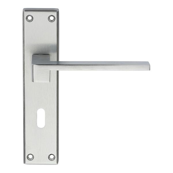 Serozzetta - Serozzetta Equi Lever on Lock Backplate - Satin Chrome - SZM371SC - Choice Handles