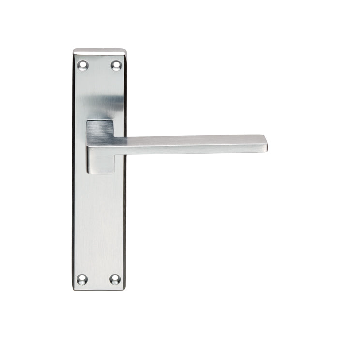 Serozzetta - Serozzetta Equi Lever on Latch Backplate - Satin Chrome - SZM372SC - Choice Handles