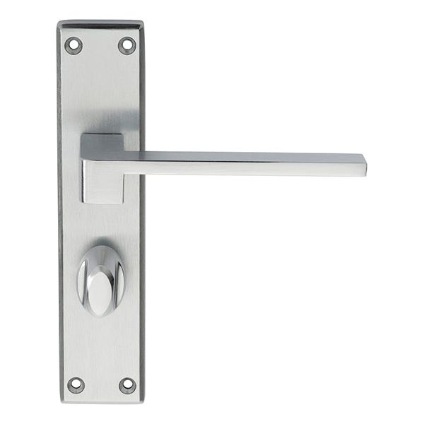 Serozzetta - Serozzetta Equi Lever on WC Backplate - Satin Chrome - SZM373SC - Choice Handles