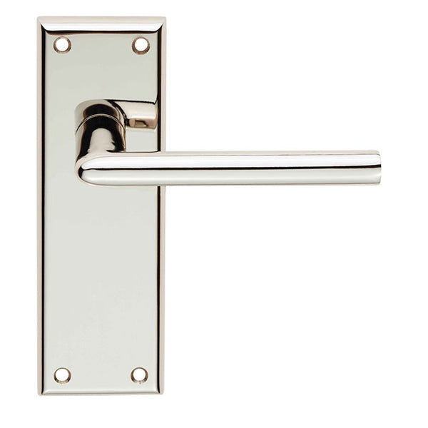 Serozzetta - SEROZZETTA dieci lever on face-fix backplate - latch - Polished Nickel - SZR012PN