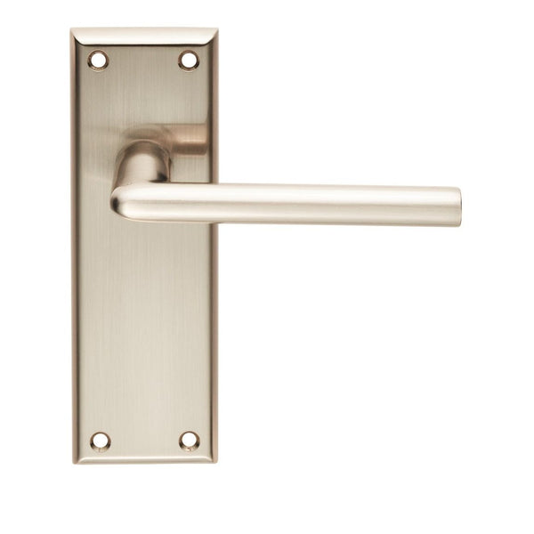 Serozzetta - Serozzetta Dieci Lever on Latch Backplate - Satin Nickel - SZR012SN - Choice Handles