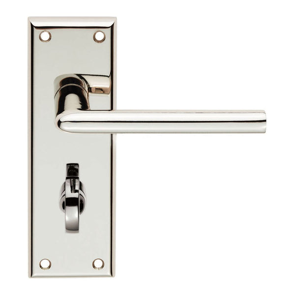 Serozzetta - SEROZZETTA dieci lever on face-fix backplate - bathroom 57mm - Polished Nickel - SZR013PN