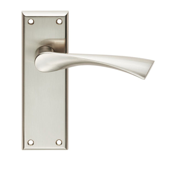 Serozzetta - Serozzetta Venti Lever on Latch Backplate - Satin Nickel - SZR022SN - Choice Handles