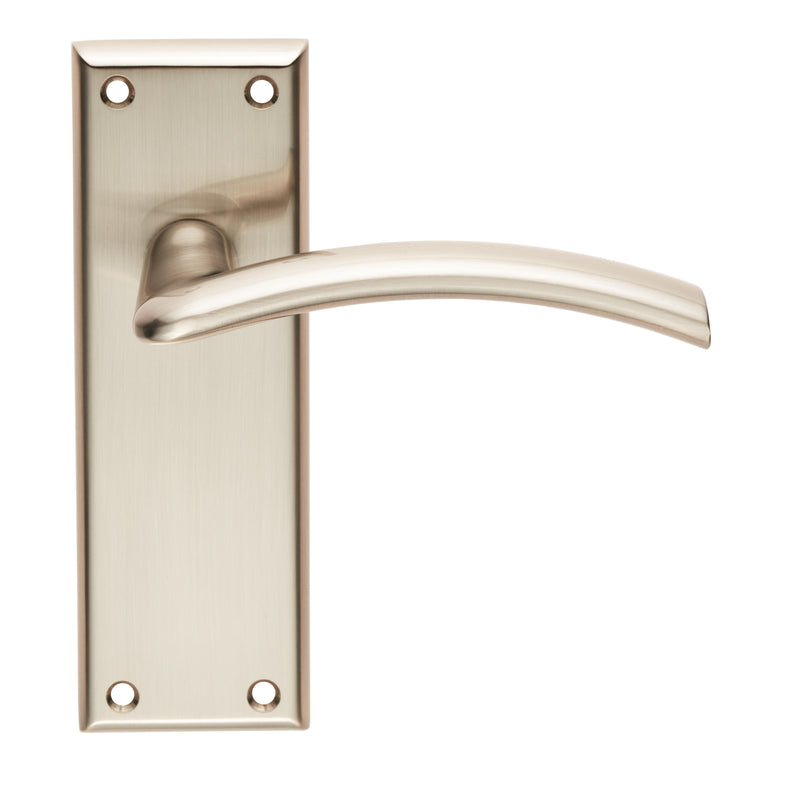 Serozzetta - Serozzetta Trenta Lever on Latch Backplate - Satin Nickel - SZR032SN - Choice Handles