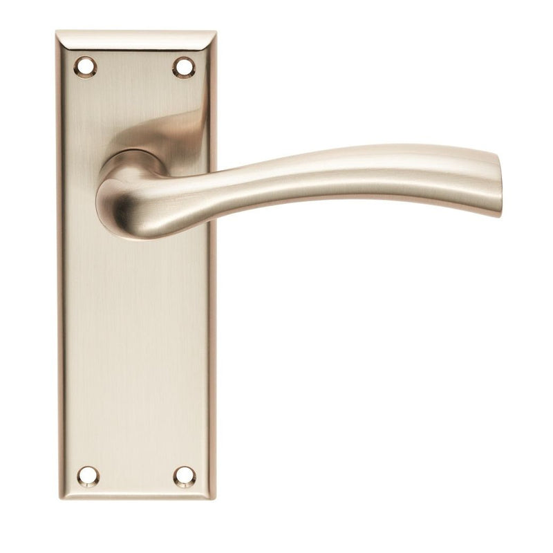 Serozzetta - Serozzetta Cinquanta Lever on Latch Backplate - Satin Nickel - SZR052SN - Choice Handles