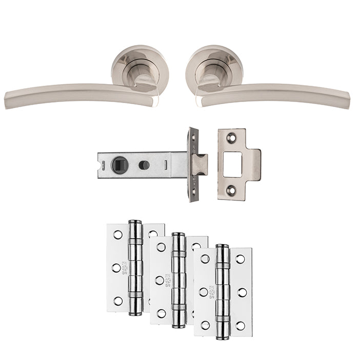 Carlisle Brass - Tavira Latch Pack - Ultimate Door Pack - Satin Nickel - UDP009SN/INTB - Choice Handles