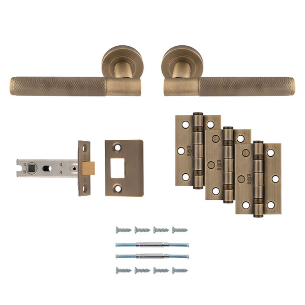 Serozzetta Lagos Latch Pack - Ultimate Door Pack - Antique Brass - UDP010AB/INTB