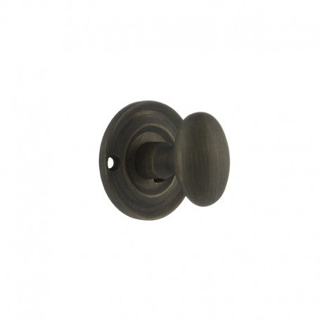 Atlantic Old English Solid Brass Oval WC Turn and Release - Urban Bronze - OEOWCUB - Choice Handles