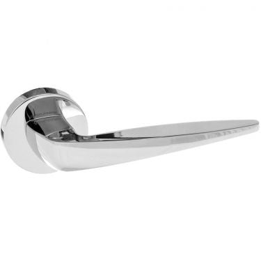 Atlantic - Forme Foglia Designer Lever on Minimal Round Rose - Polished Chrome - FMR272PC - Choice Handles