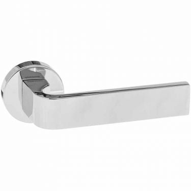 Atlantic - Forme Monza Designer Lever on Minimal Round Rose - Polished Chrome - FMR413PC - Choice Handles