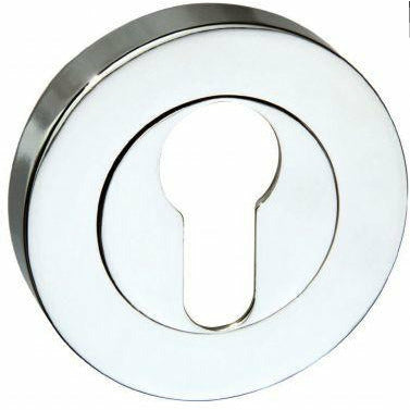 Atlantic Senza Pari Euro Escutcheon on Round Rose - Polished Chrome - SPMESCECP - Choice Handles