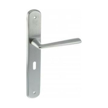 Atlantic Forme Brigette Solid Brass Key Lever on 245mm Back plate - Satin Chrome - FBP193KSC - Choice Handles