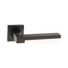 Atlantic - Forme Ginevra Designer Lever on Minimal Square Rose - Matt Black - FMS430MB - Choice Handles