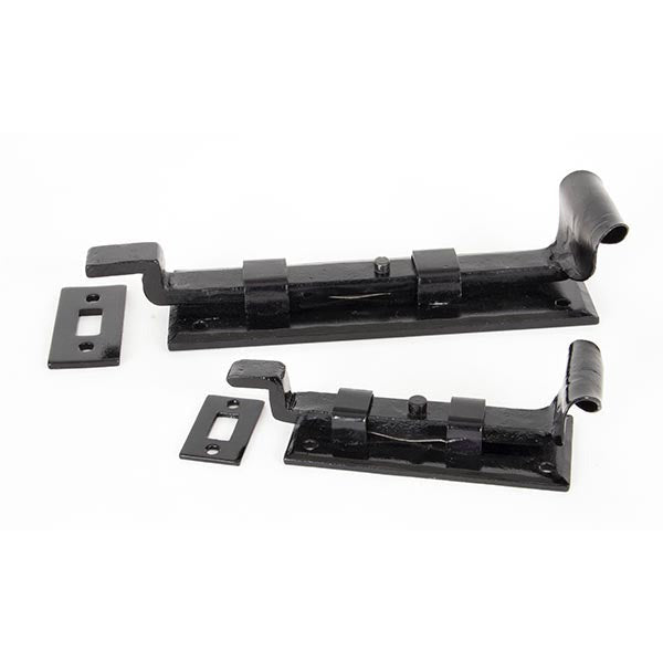 From The Anvil - 4" Cranked Door Bolt - Black - 33014 - Choice Handles