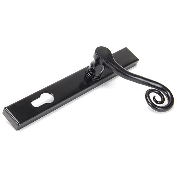 From The Anvil - Monkeytail Slimline Lever Espag. Lock Set - RH - Black - 33037R - Choice Handles