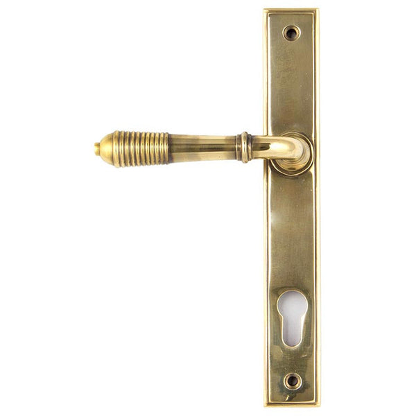 From The Anvil - Slimline Lever Espag. Lock Set - Aged Brass - 33039 - Choice Handles