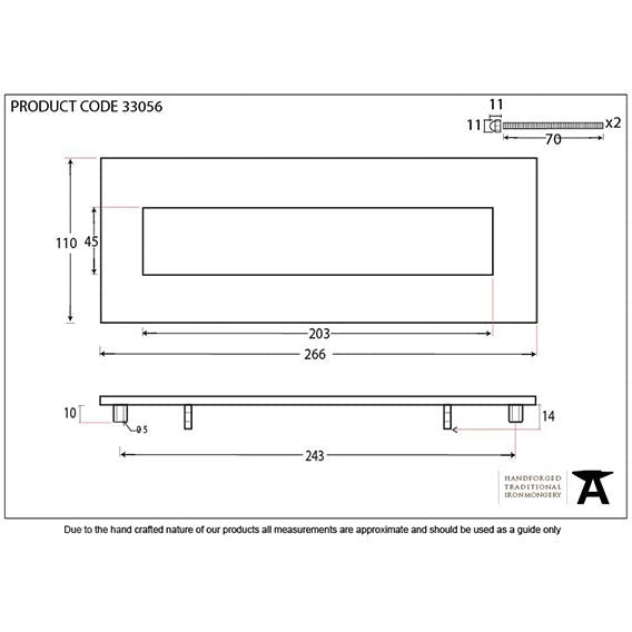 From The Anvil - Letter Plate - Black - 33056 - Choice Handles