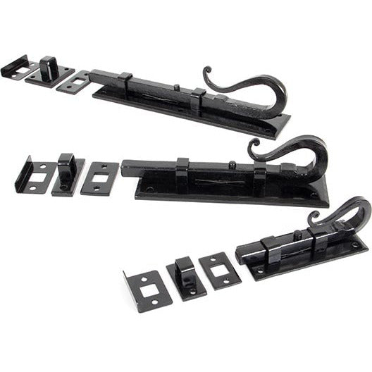 From The Anvil - 4" Shepherd's Crook Universal Bolt - Black - 33072 - Choice Handles