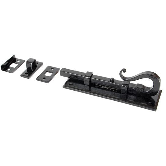 From The Anvil - 6" Shepherd's Crook Universal Bolt - Black - 33073 - Choice Handles