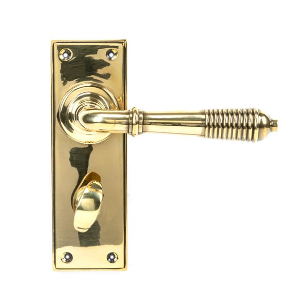 From The Anvil - Reeded Lever Bathroom Set - Aged Brass - 33084 - Choice Handles