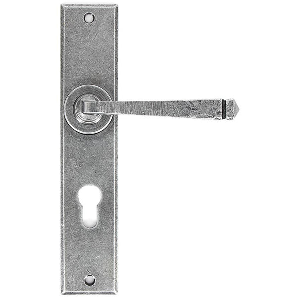 From The Anvil - Large Avon 72mm Centre Euro Lock Set - Pewter Patina - 33088 - Choice Handles