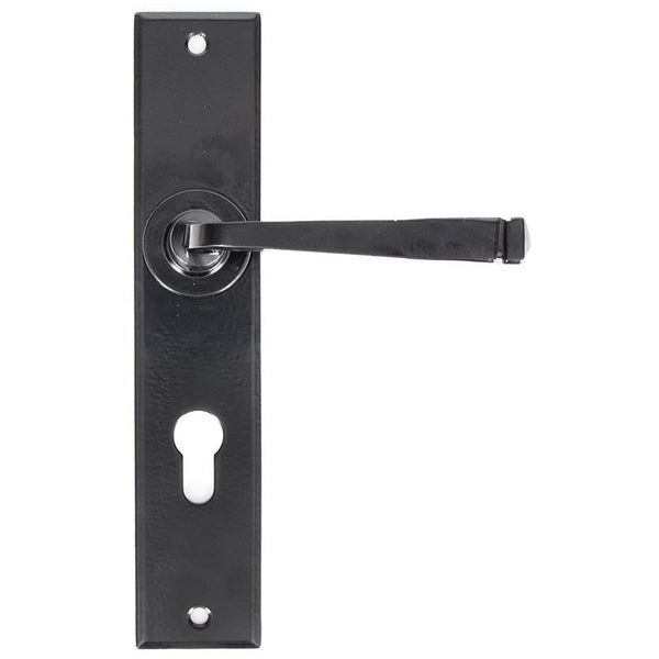 From The Anvil - Avon 72mm Centre Euro Lock Set - Black - 33092 - Choice Handles