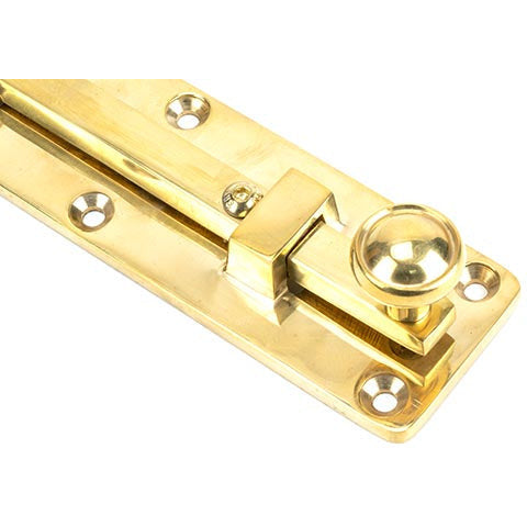 From The Anvil - 6" Universal Bolt - Polished Brass - 33097 - Choice Handles