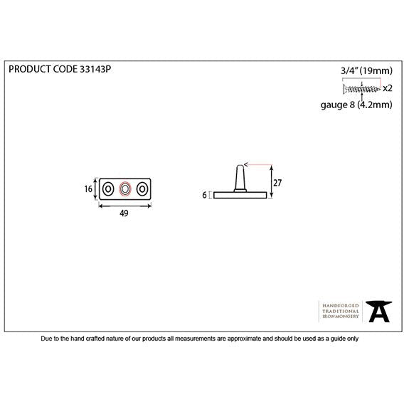 From The Anvil - Stay Pin - Beeswax - 33143P - Choice Handles