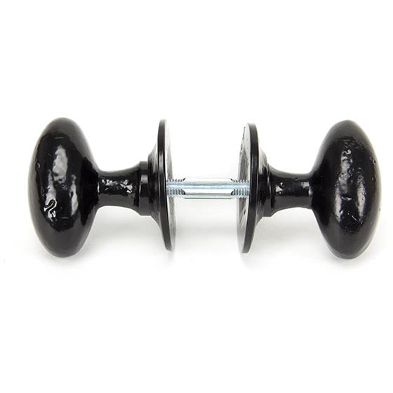 From The Anvil - Oval Mortice/Rim Knob Set - Black - 33251 - Choice Handles