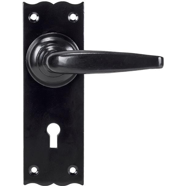 From The Anvil - Oak Lever Lock Set - Black - 33319 - Choice Handles