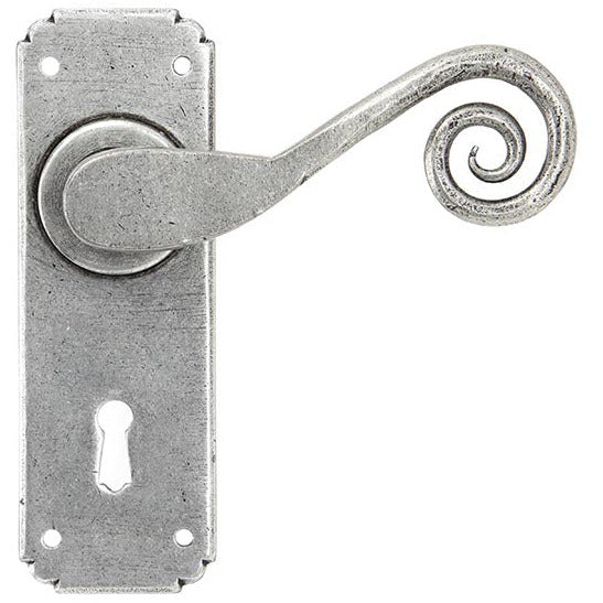 From The Anvil - Monkeytail Lever Lock Set - Pewter Patina - 33615 - Choice Handles