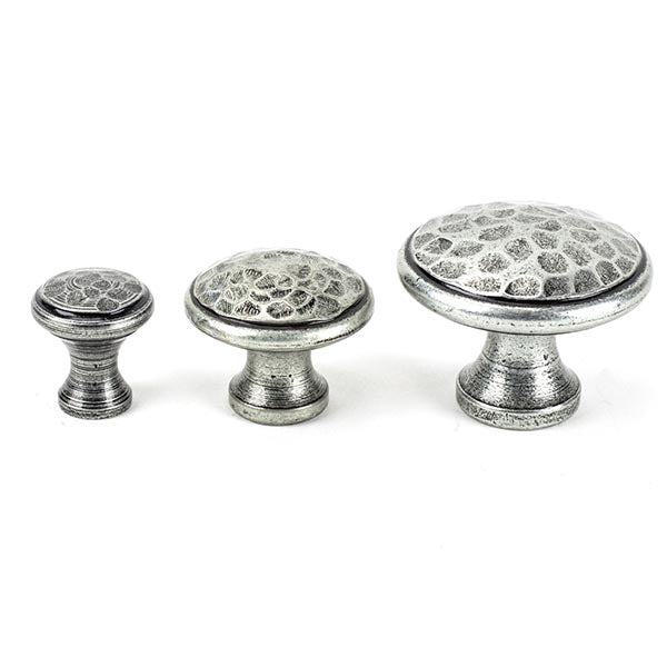 From The Anvil - Hammered Cabinet Knob - Large - Pewter Patina - 33625 - Choice Handles