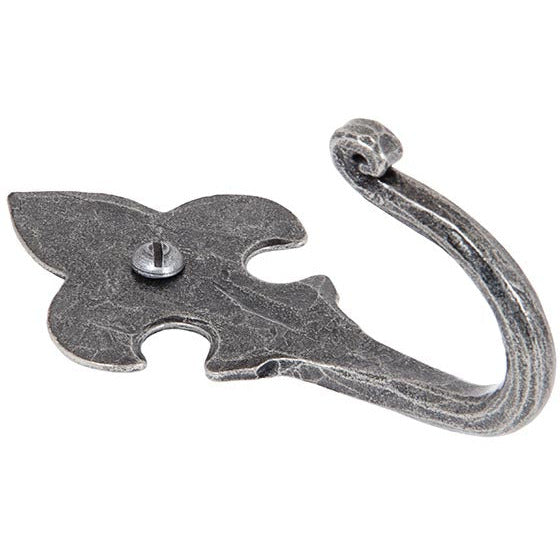 From The Anvil - Fleur-De-Lys Coat Hook - Pewter Patina - 33722 - Choice Handles