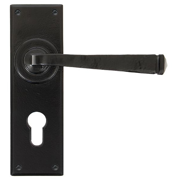 From The Anvil - Avon Lever Euro Lock Set - Black - 33826 - Choice Handles