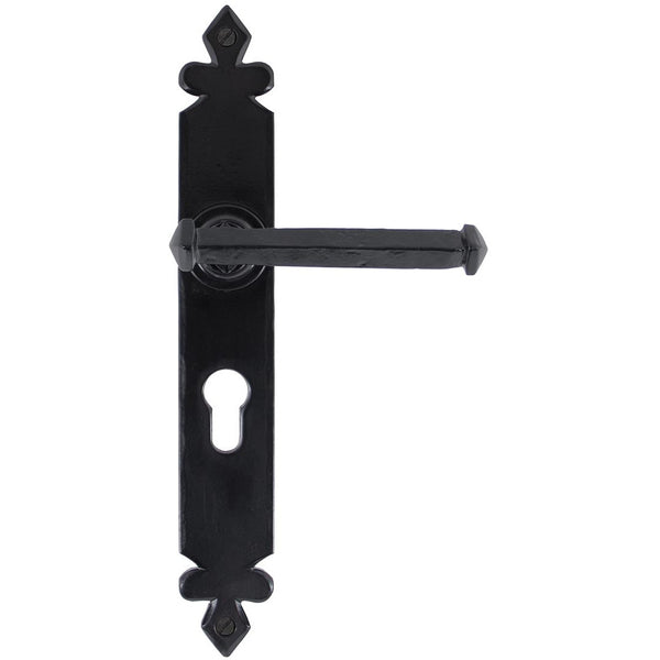 From The Anvil - Tudor Lever Euro Lock Set - Black - 33827 - Choice Handles