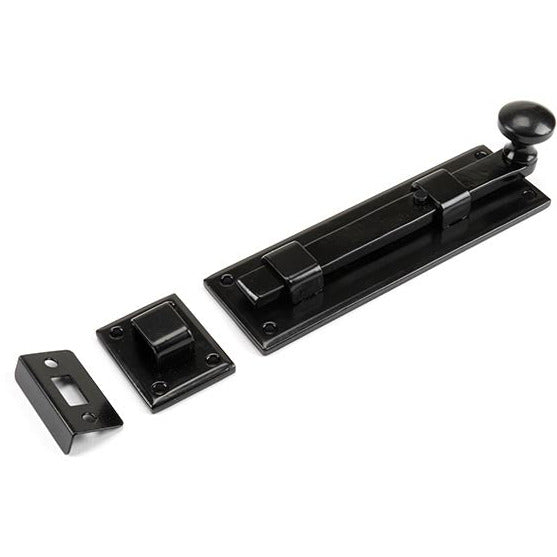 From The Anvil - 6" Straight Knob Bolt - Black - 33980 - Choice Handles