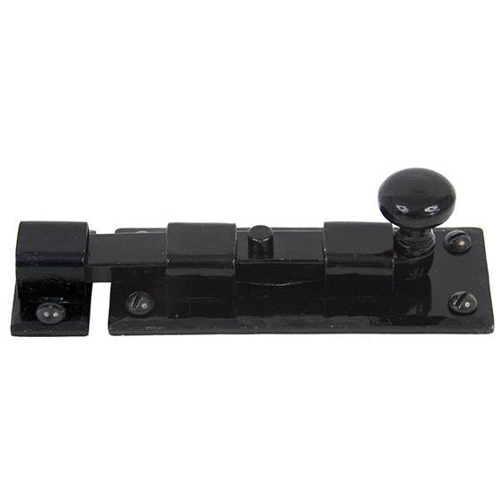 From The Anvil - 4" Straight Knob Bolt - Black - 33982 - Choice Handles