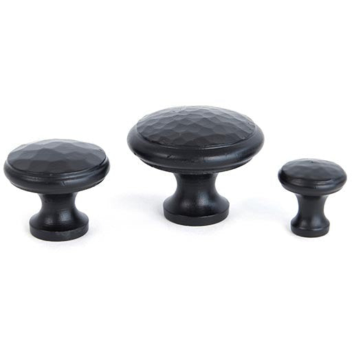 From The Anvil - Hammered Cabinet Knob - Large - Black - 33993 - Choice Handles