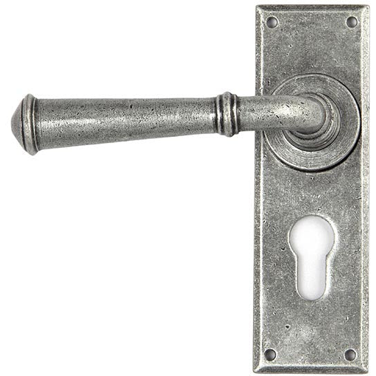 From The Anvil - Regency Lever Euro Lock Set - Pewter Patina - 45128 - Choice Handles