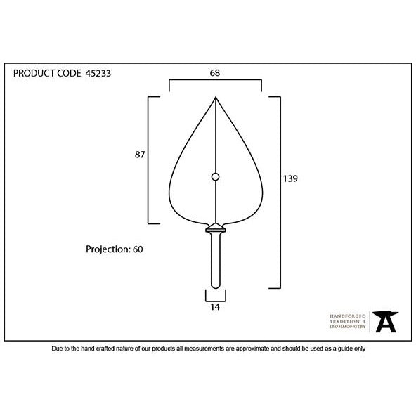 From The Anvil - Shropshire Coat Hook - Pewter Patina - 45233 - Choice Handles