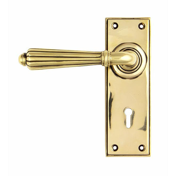 From The Anvil - Hinton Lever Lock Set - Aged Brass - 45310 - Choice Handles